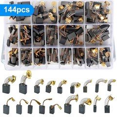 144x 18 Sizes Power Tool Carbon Brushes Motor Replacement for Grinder Drill Saw