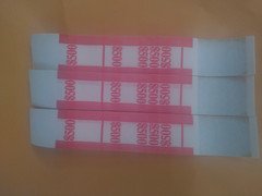 15 currency straps money bands red $ 500 for $ 5