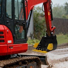 1.5 T/3306.93 lbs Bucket Mini Excavator Bucket w/Metal Teeth ﻿Excavator Kampf