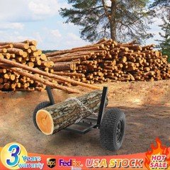 1500 LBS Capacity Log Skidder Heavy Duty Log Holder Log Dolly with Chain Black