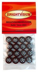 16 Brightvision Redline Wheels – 16 Medium Size Bright Chrome Cap Style Wheels