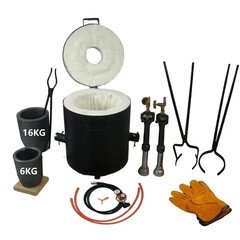 16 KG Gas Metal Melting Furnace kit Casting  Propane Melting Furnace Tongs