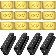16 Pcs Ceiling Fan Balancing Kit,4 Sets Weights Balance Small, Gold 3G