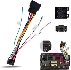 16 Pin ISO Radio Wiring Harness Adapter for Android Car Stereo Radio, Power Cabl