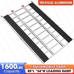 1600 LBS Aluminum Loading Ramps Tri-Fold Powersports Ramps for Pickup Trucks ATV