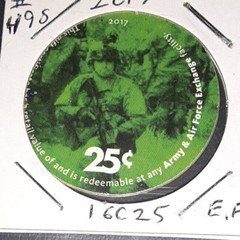 16C25   AAFES Pog  2017 U.S. ARMY Money Extra Fine