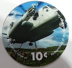 16G10   AAFES Pog  2017 U.S. ARMY Money  Very Fine