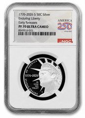 1776 - 2026 S Enduring Liberty Silver Half Dollar 50C NGC PF70 UC ER - Presale