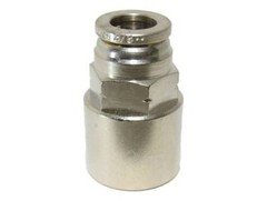 1/8" Hose X 1/8" NPT Push To Connect Straight Female Fitting Nickel Plated