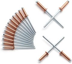 1/8 x 1/2 Inch Copper Pop Rivets 60PCS Aluminum Blind Rivets Marine FastenersSet