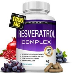 1800mg Resveratrol Supplement Antioxidant Complex - Highly Potent Natural Pills
