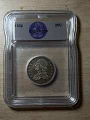 1832 Capped Bust Quarter ICG VF 30