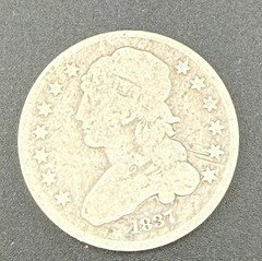 1837 Capped Bust Silver Quarter