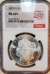 * 1879 S * NGC MS66+ JAW DROPPING DIAMOND WHITE ULTRA GEM MORGAN SILVER DOLLAR 