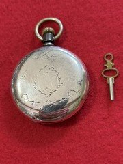  1884 Elgin "GM Wheeler" 18s & 13j Coin Silver KW & KS Pocket Watch-Runs Great