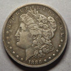 1886-O Morgan Silver Dollar Clashed "E" Reverse $1