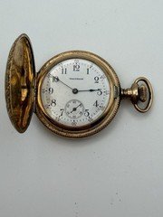 1907 Waltham Grade 161 0 Size Gold Filled Hunter Case Pocket Watch Running
