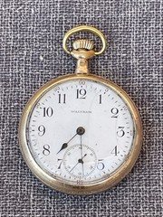 1916 Waltham Pocket Watch Traveler Model 1908 Gold Filled 16s 7j Runs