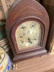 1917 Junghans Wurttemberg Germany Westminster Mahogany Bracket Clock WORKING