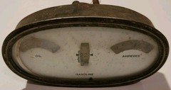 1922-24 Buick OVAL GAUGE CLUSTER Original AMPERES / OIL  / GASOLINE Ratrod 