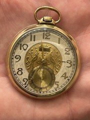 1937 Elgin 12s 7J Pocket Watch and Chain