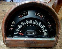 1952 53 Ford Instrument Dash Panel Crestline Customline Sunliner Gauges