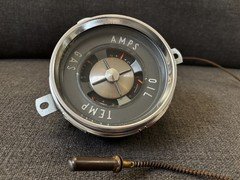 1954-1955 Buick Special Century Gauge Cluster Temp Gas Oil Amps 40 60 Series OEM