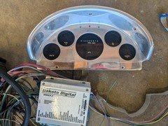 1955 1956 FORD F100 DAKOTA DIGITAL GAUGE DASH CLUSTER USED