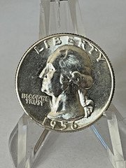 1956 Washington Quarter BU Uncirculated  90% Silver 25c US Coin