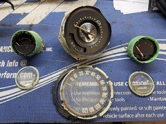 1957 Bel Air Gauges - Speedometer, Fuel And Temperature 