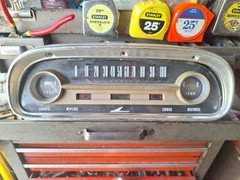 1960 61 62 63 Ford Falcon Ranchero Chrome Gauge Instrument Cluster Dash Oem Vtg