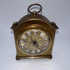 1960s Peter High Quality Table Clock, Vintage Mid Century Rare Made In Germany