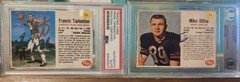 1962 Post Fran Tarkenton AND Mike Ditka Signed Auto Autograph Rookie Year Lot