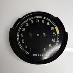 1965-1967 Chevrolet Corvette Tachometer Face Plate 5500 RPM Factory OEM Project