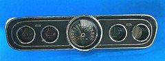 1966 Ford Mustang Black Gauge Dash Cluster Reconditioned Standard 66 #2012