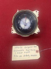 1970-72 Original GM Oldsmobile Fuel Gauge & Idiot  Lights