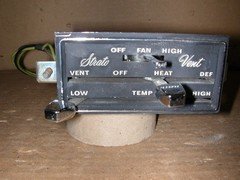 1971-73 FURY/POLARA/MONACO - HEATER CONTROL ASSEMBLY - W/UPPER LEVEL VENT