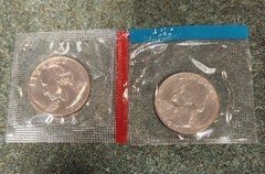1971 P D Washington Quarter UNC Mint Cello FREE SHIPPING 