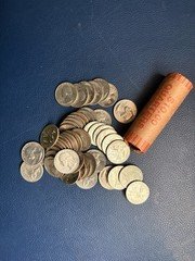1976 Washington Bicentennial Quarter Roll (40) 25C P