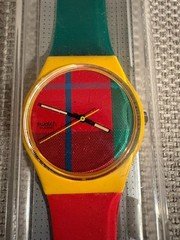 1985 Swatch McGregor (GJ100) Vintage Swatch Watch - Mint condition never used!