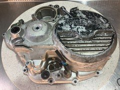 1986 OEM HONDA 350 RIGHT SIDE CRANKCASE CLUTCH COVER W/Dipstick (A)