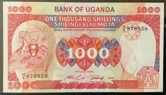 1986 UGANDA PAPER MONEY - 1,000 SHILLINGS UNCIRCULATED BANKNOTE!