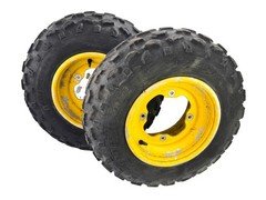 ✅ 1987 - 2006 Yamaha Banshee YFZ350 Front Wheels Rim Tire DUNLOP Yellow OEM 1995