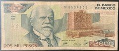 1987 MEXICO PAPER MONEY - 2,000 PESOS BANKNOTE!