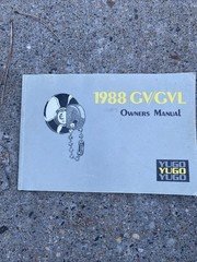 1988 YUGO GV GVL OWNERS MANUAL OEM REFERENCE GUIDE USER BOOK