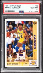 1991-92 Upper Deck Earvin Magic Johnson Card #45 PSA 10 Mint Basketball Cards