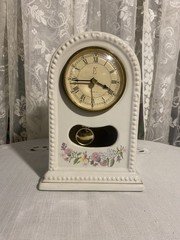 1994 Floral Porcelain Ceramic Clock Paul Sebastian PS Limited Edition Pendulum 
