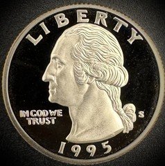 1995-S Washington Quarter PROOF Clad DEEP ULTRA CAMEO Coin