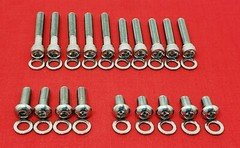1999-2006 HARLEY TOURING PRIMARY POLISHED STAINLESS STEEL ALLEN BOLTS KIT SET