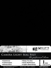 1mm Light Seal Felt - 210 x 150mm Self-Adhesive for ALL Film Camera Formats